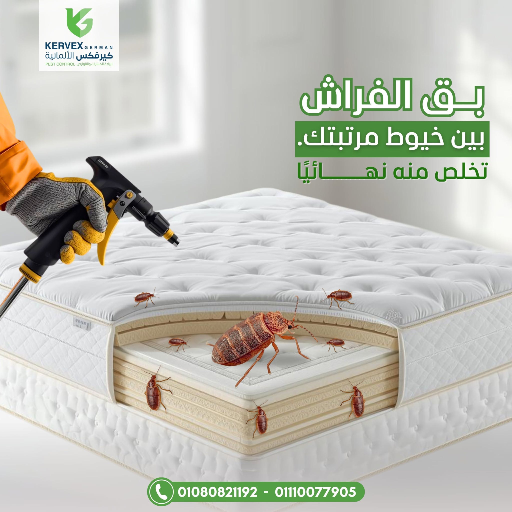 علامات إصابة المرتبة ببق الفراش تظهر في حواف القماش